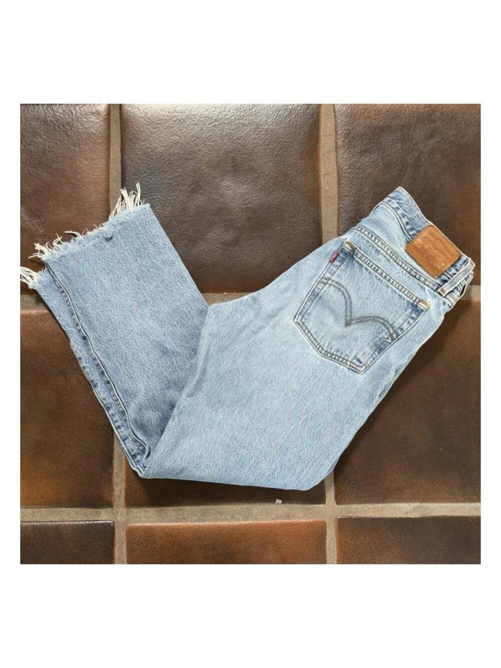 Levi's Premium Wedgie Straight Ripped Jeans Size 27